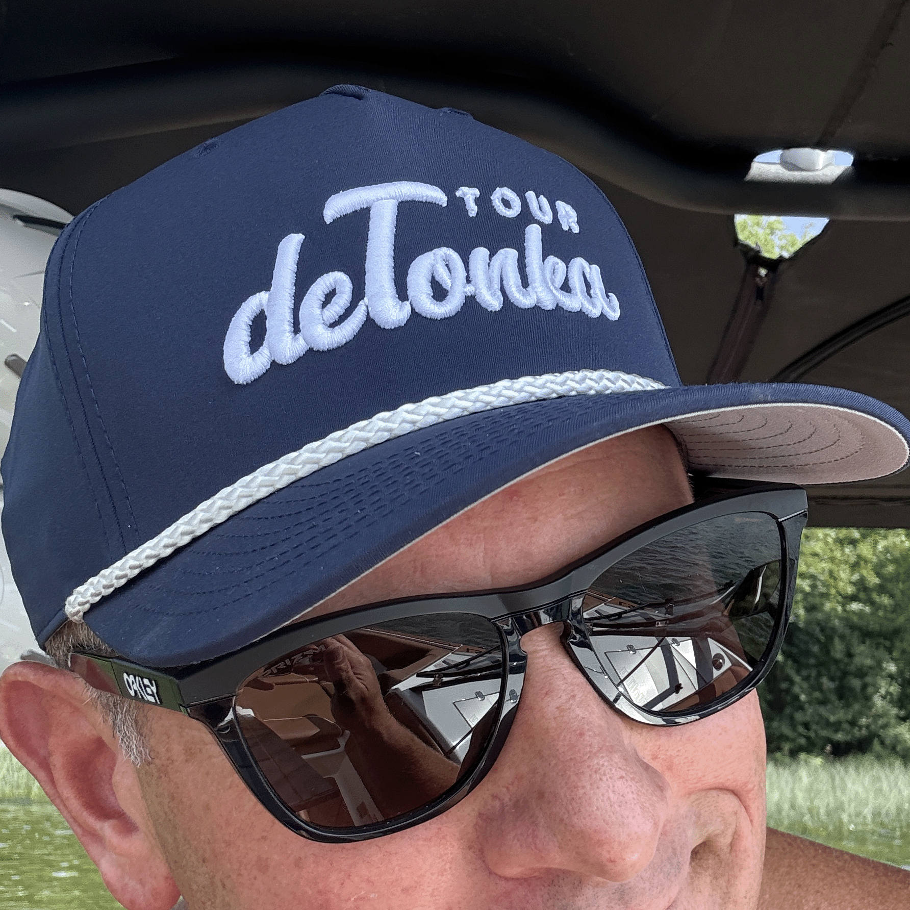Tour de Tonka 5 Panel Classic Rope Cap - NAVY/WHITE