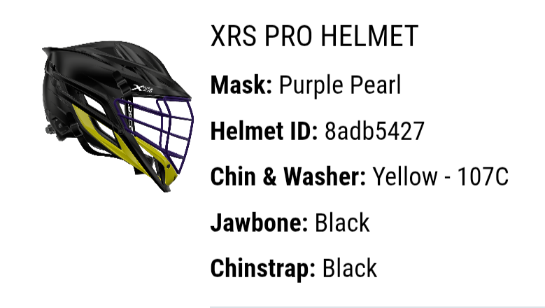 WACONIA LACROSSE CUSTOM HELMET - XRS PRO