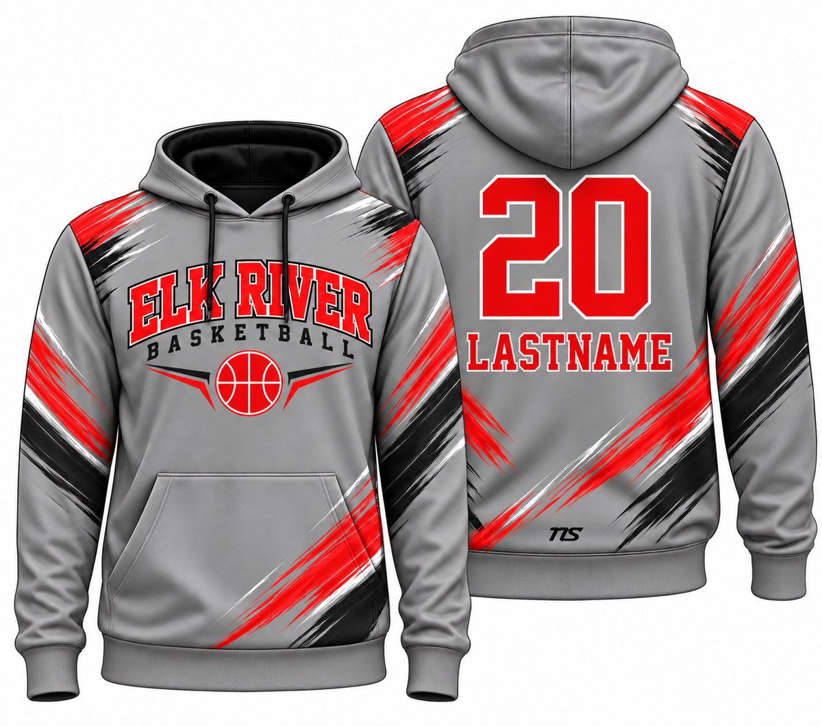 Elk River Basketball Sublimated Hoodie