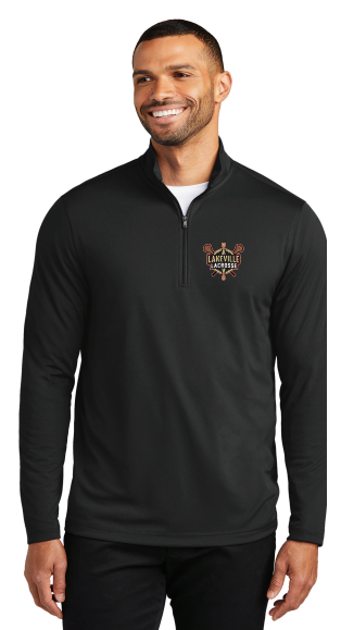Lakeville Lacrosse Port Authority UV Micro-Mesh 1/4-Zip - BLACK