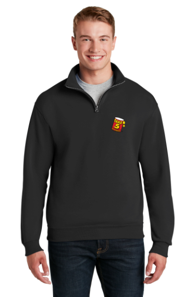 Take 5 Jerzees® - NuBlend® 1/4-Zip Cadet Collar Sweatshirt - BLACK