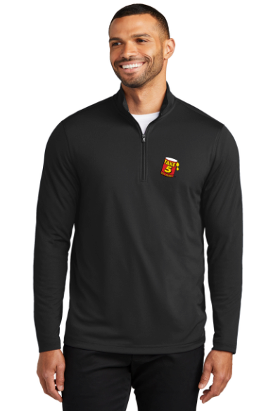 Take 5 Port Authority® Dry Zone® UV Micro-Mesh 1/4-Zip - BLACK