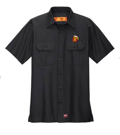 Take 5 Red Kap® Short Sleeve Solid Ripstop Shirt - Black