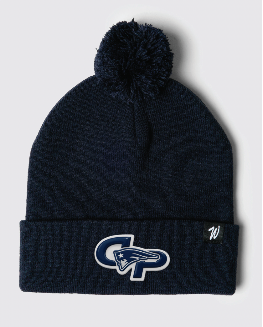 Champlin Park WAGGLE Pom Beanie - NAVY
