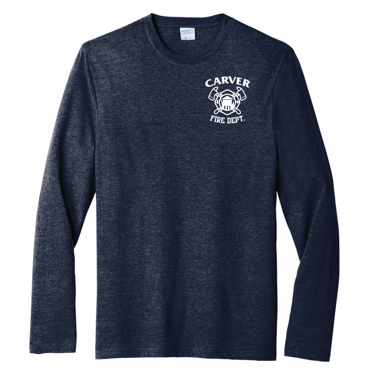 Carver Fire Port & Co® Tri-Blend Long Sleeve Tee (STACKED TEXT BACK)