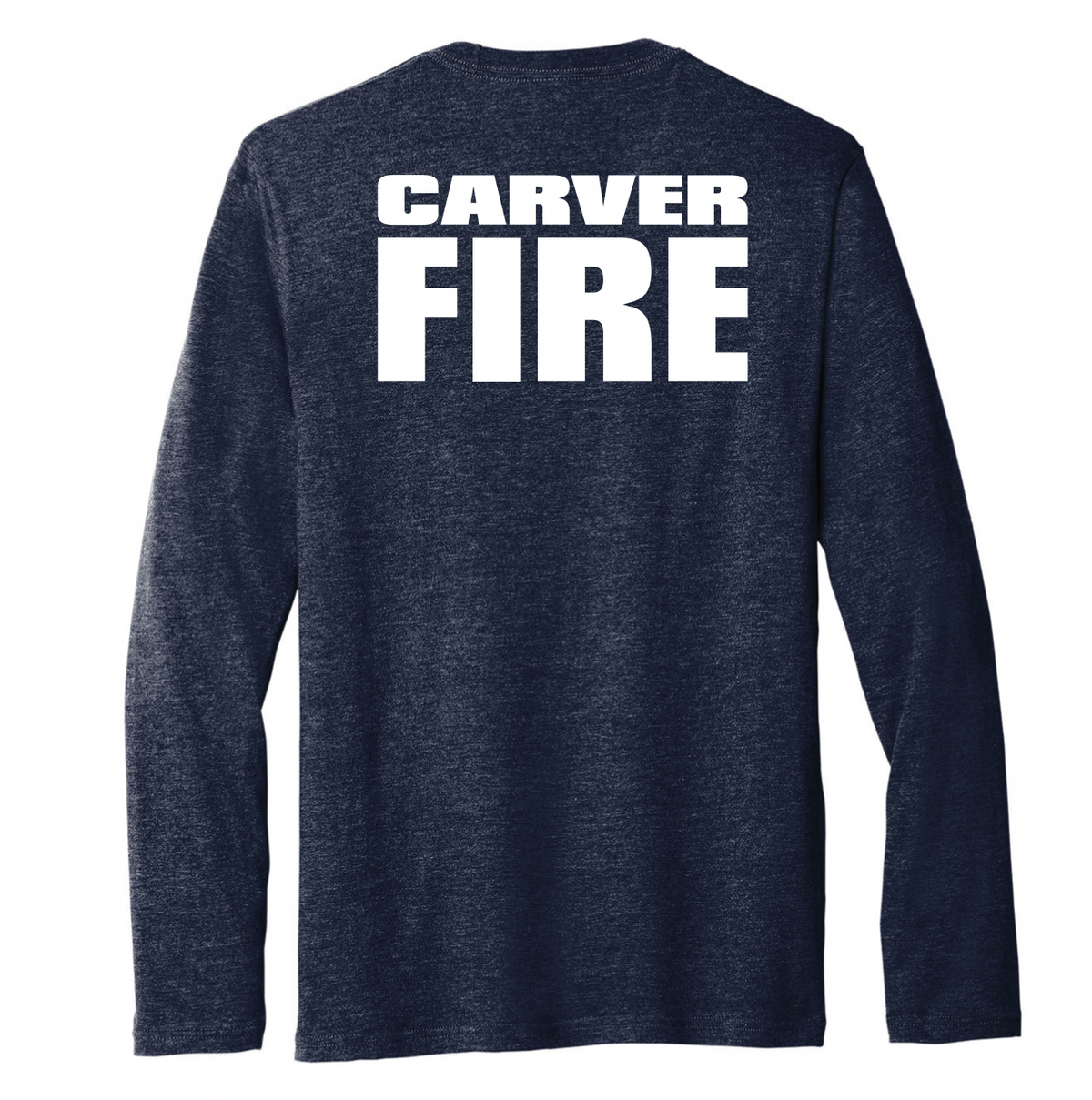 Carver Fire Port & Co® Tri-Blend Long Sleeve Tee (STACKED TEXT BACK)