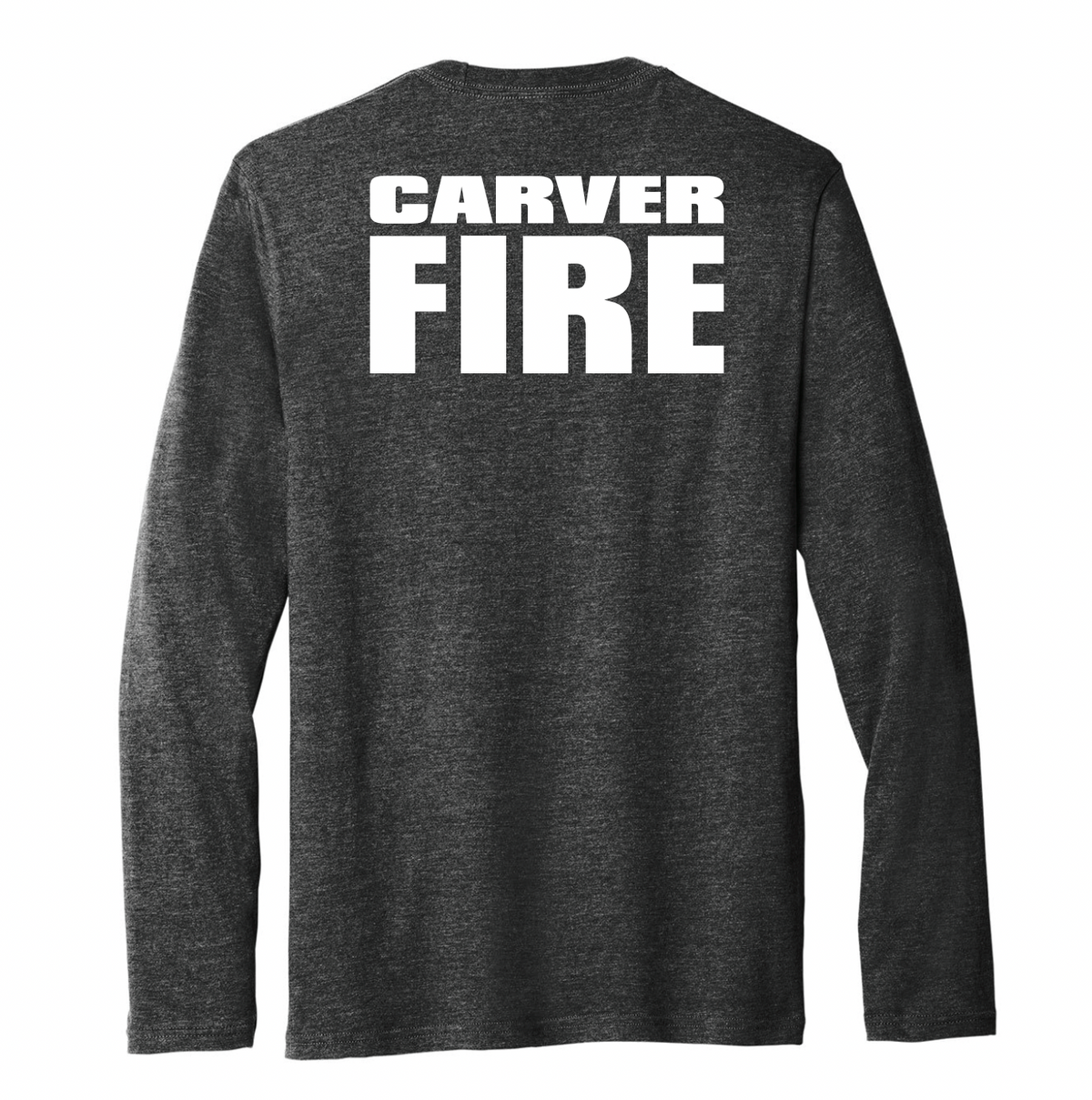 Carver Fire Port & Co® Tri-Blend Long Sleeve Tee (STACKED TEXT BACK)