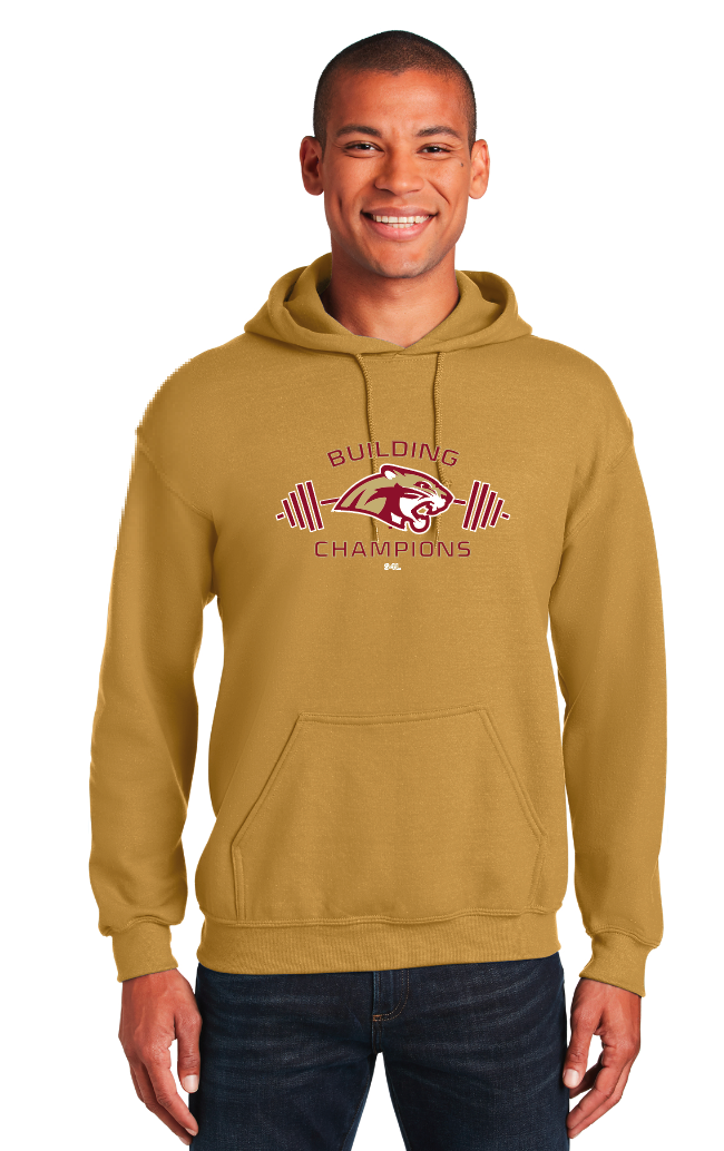 Lakeville Weightlifting Hooded Sweatshirt - Old Gold