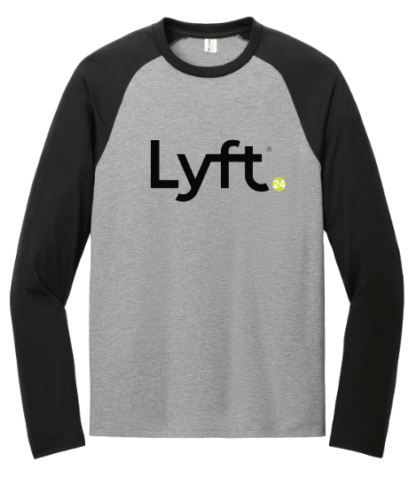 Lyft24 Allmade® Unisex Tri-Blend Long Sleeve Colorblock Raglan - BLACK/GREY