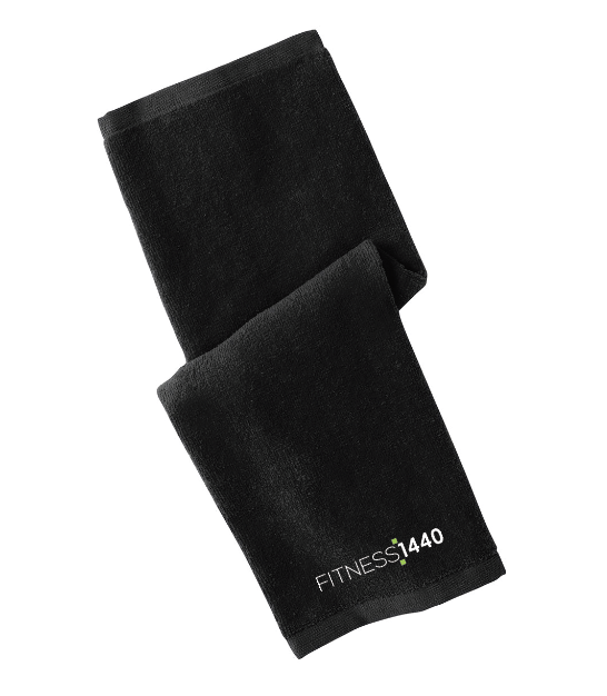 Fitness 1440 Hemmed Towel - BLACK