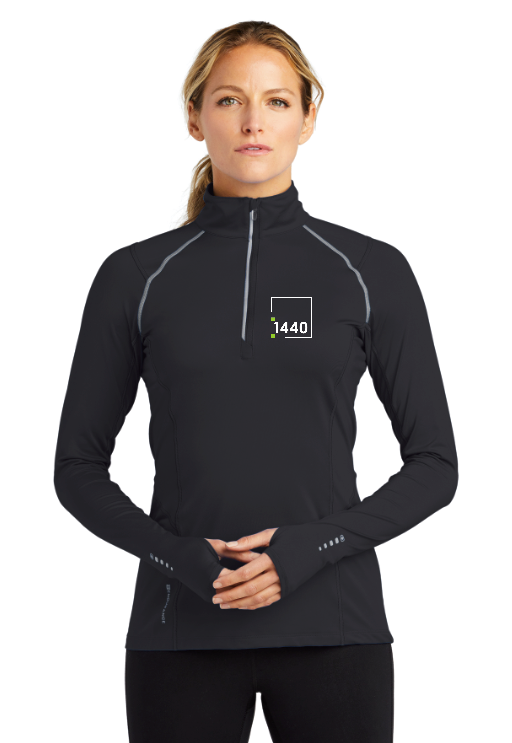 Fitness 1440 Square OGIO® Ladies Nexus 1/4-Zip Pullover - BLACK