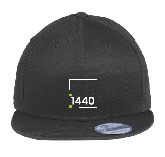Fitness 1440 Square New Era® Flat Bill Snapback Cap BLACK