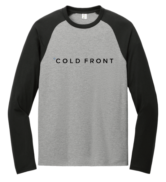 Cold Front Allmade® Unisex Tri-Blend Long Sleeve Colorblock Raglan - BLACK/GREY