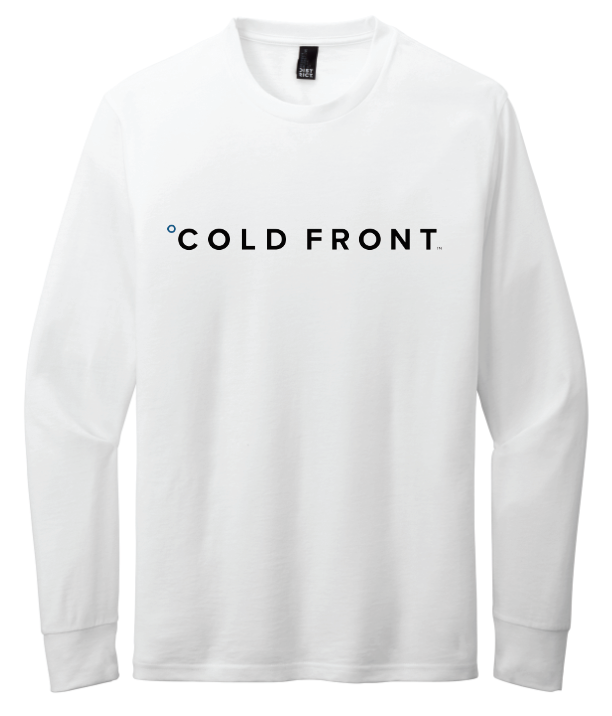 Cold Front District® Perfect Blend® CVC Long Sleeve Tee - WHITE
