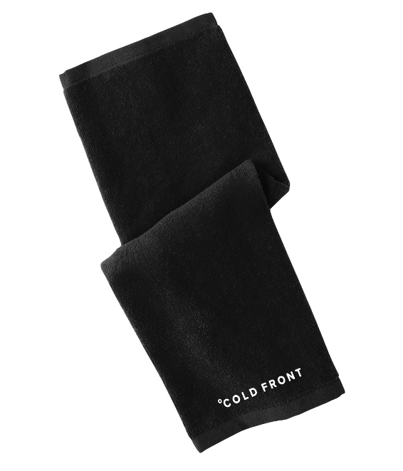 Cold Front Hemmed Towel - BLACK
