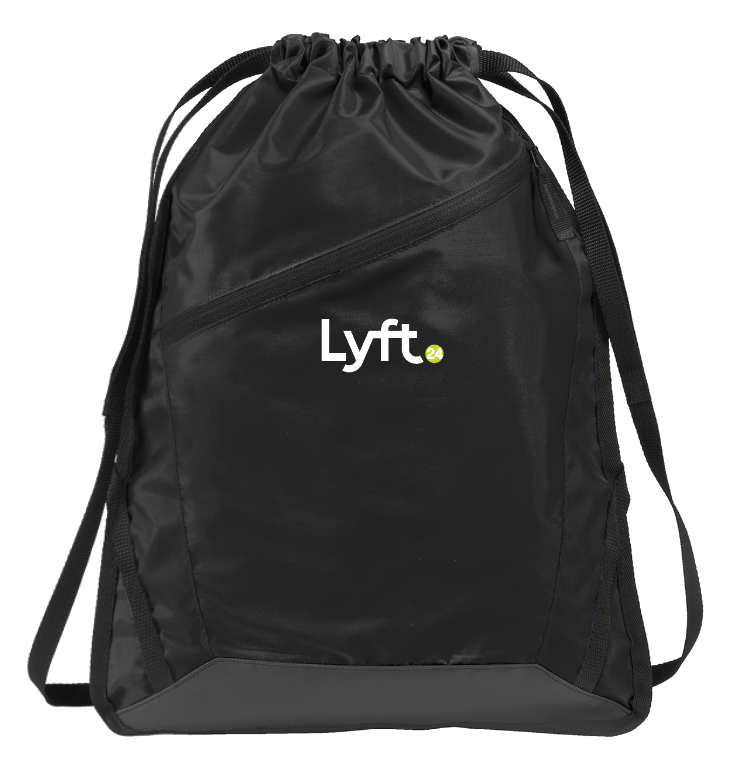 Lyft24 Zip-It Cinch Pack - BLACK