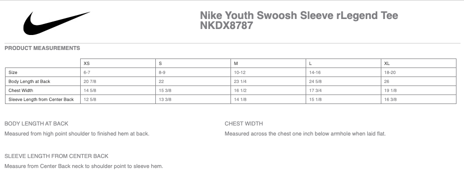 Duluth Northern Stars YOUTH Nike Swoosh Sleeve rLegend Tee (unisex) - BLACK