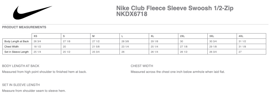 Duluth Northern Stars Nike Club Fleece Sleeve Swoosh 1/2-Zip - BLACK