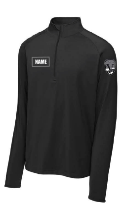VFD Sport-Tek® Sport-Wick® Stretch 1/4-Zip Pullover - BLACK