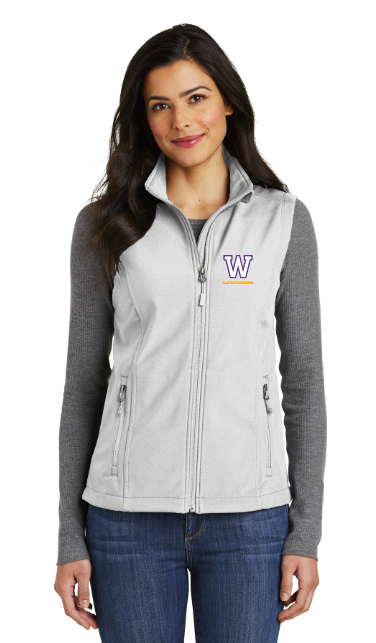 Waconia Lacrosse Port Authority® Women's Core Soft Shell Vest - WHITE