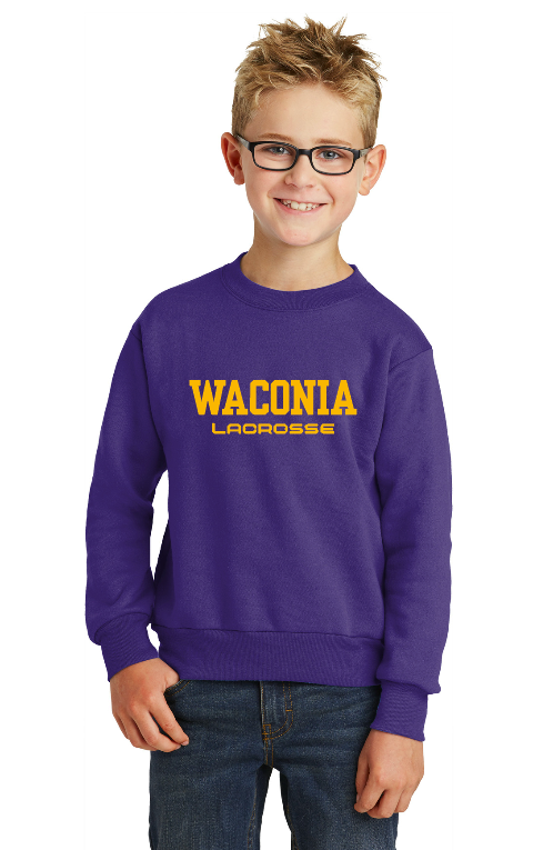 Waconia Lacrosse Youth Crewneck Sweatshirt - PURPLE