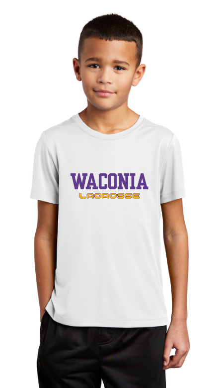 Waconia Lacrosse Sport-Tek ® Youth Posi-UV ® Pro Tee - WHITE