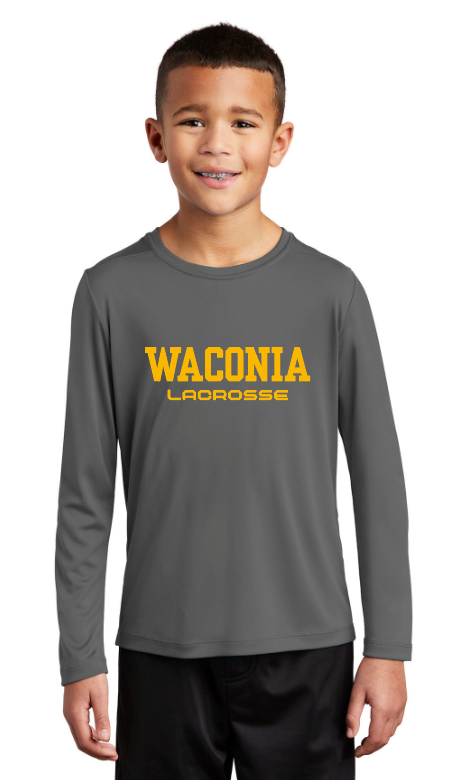 Waconia Lacrosse Sport-Tek ® Youth Posi-UV ® Long Sleeve Tee - DARK SMOKE GREY