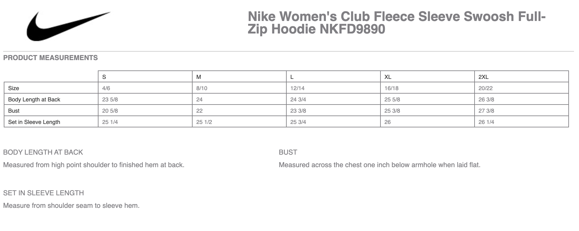 Eagan Volleyball Nike WOMENS Club Fleece Sleeve Swoosh Full-Zip Hoodie - GREY HEATHER