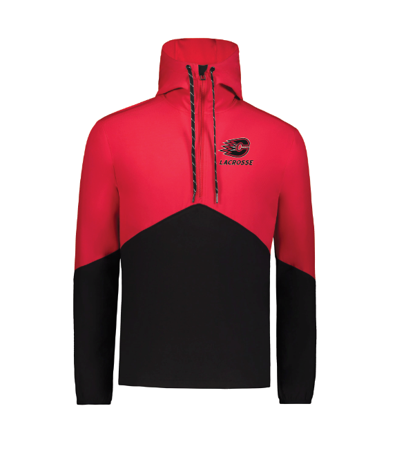 Centennial Lax Russell Legend Hooded Pullover - TRUE RED/BLACK