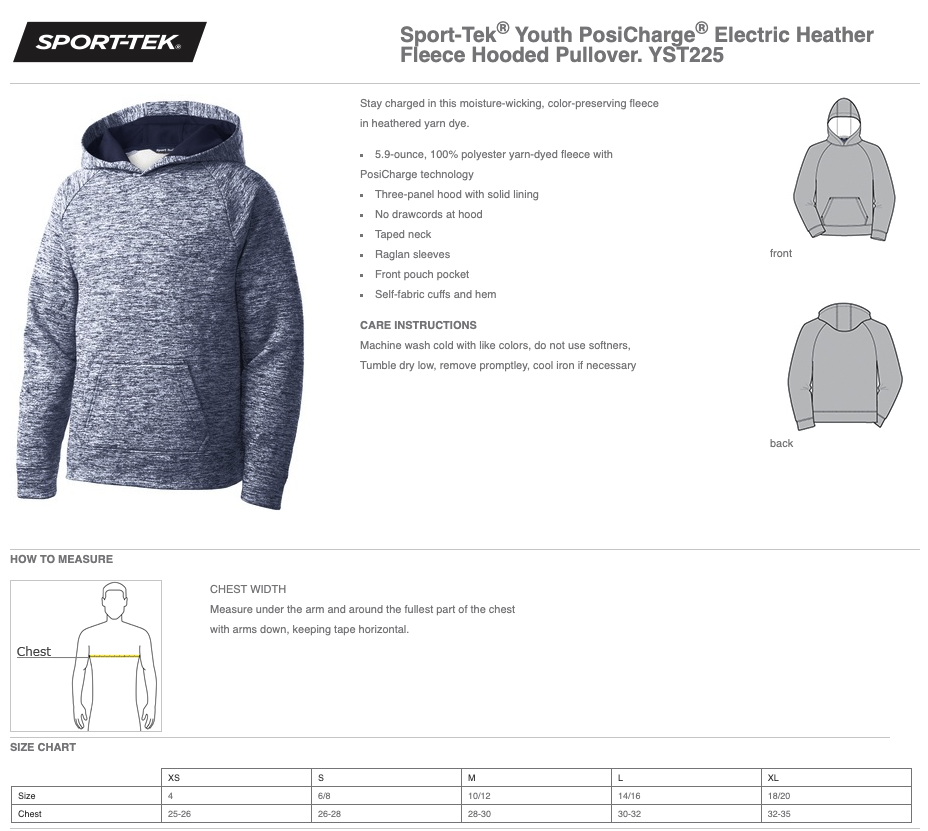 Centennial Lax Sport-Tek® PosiCharge® Electric Heather Fleece Hooded Pullover - GREY/BLACK