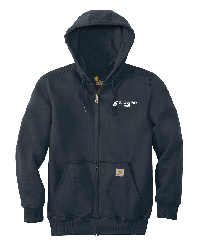 SLP Public Works Carhartt® Rain Defender® Paxton Heavyweight Hooded Zip-Front Sweatshirt - NAVY