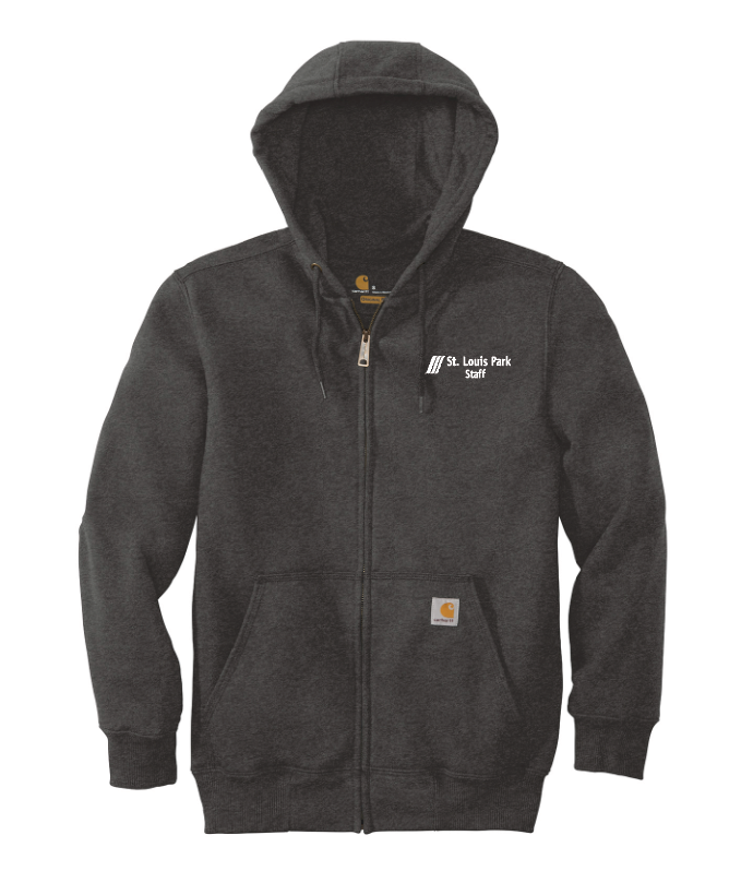 SLP Public Works Carhartt® Rain Defender® Paxton Heavyweight Hooded Zip-Front Sweatshirt - CARBON HEATHER