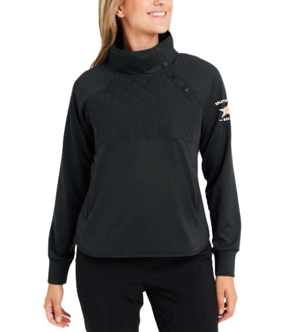 Duluth Northern Stars Hockey Women's Ellis Snap Neck Pullover - BLACK