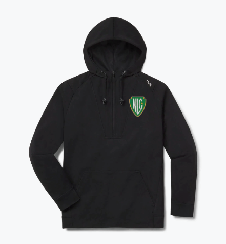 NLC UNRL™ Crossover Half-Zip Hoodie - BLACK