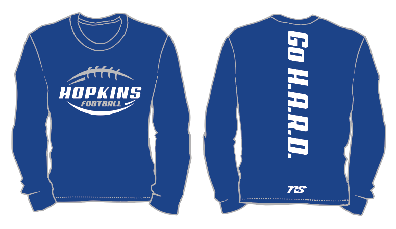 Hopkins Football Sublimated Long-Sleeve Shooter Shirt