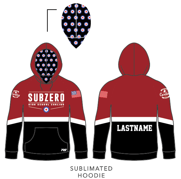*TEAM APPAREL* Subzero Curling Sublimated Hoodie Jersey
