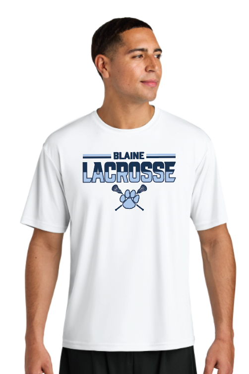 Blaine Lacrosse A4 Cooling Performance Short Sleeve Tee - WHITE