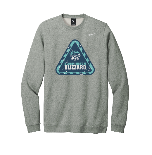 Bloomington Basketball Nike Club Fleece Crew - HEATHER GREY