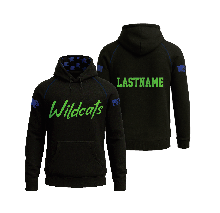 Eagan Basketball Wildcats Sublimated Hoodie - BLACK