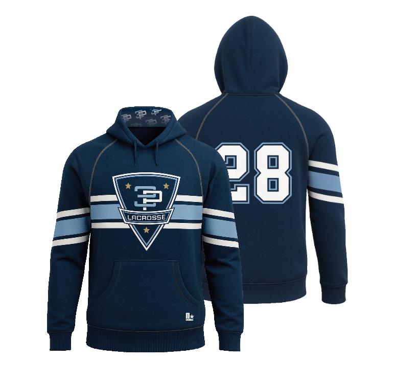 3POINT Lacrosse Sublimated Hoodie - Navy/Blue/White