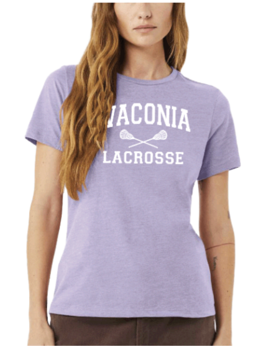 Waconia Lacrosse Women’s Relaxed Fit Heather CVC Tee - HEATHER PURPLE