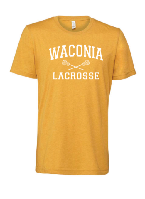 Waconia Lacrosse Unisex CVC Jersey Tee - HEATHER MUSTARD