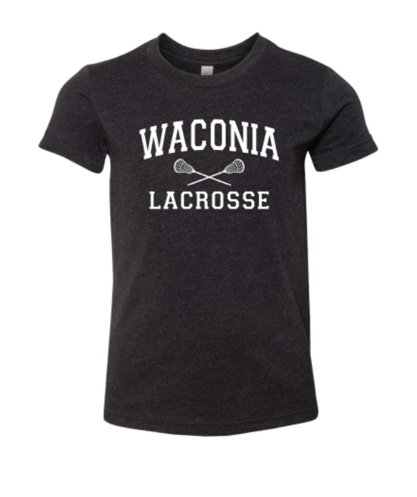 Waconia Lacrosse YOUTH CVC Jersey Tee - 3001YCVC - HEATHER BLACK