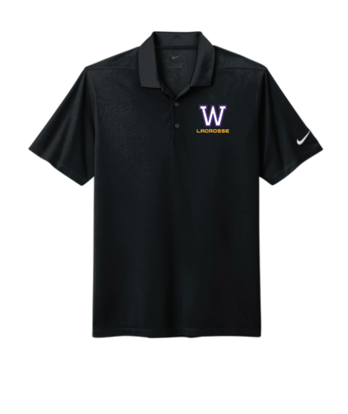 Waconia Lacrosse Nike Dri-FIT Micro Pique 2.0 Polo - BLACK