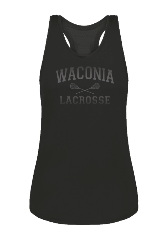 Waconia Lacrosse Ladies Sublimated Tank Top - BLACK