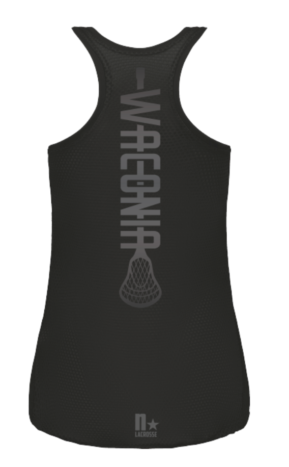 Waconia Lacrosse Ladies Sublimated Tank Top - BLACK