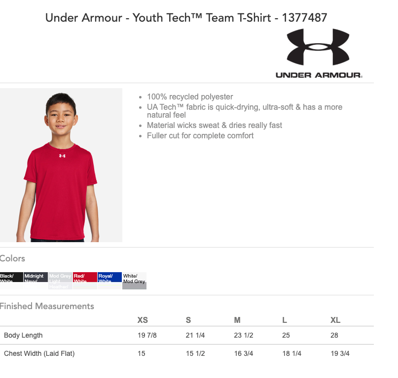 Cambridge Under Armour Men's Team Tech™ T-Shirt - MOD GREY