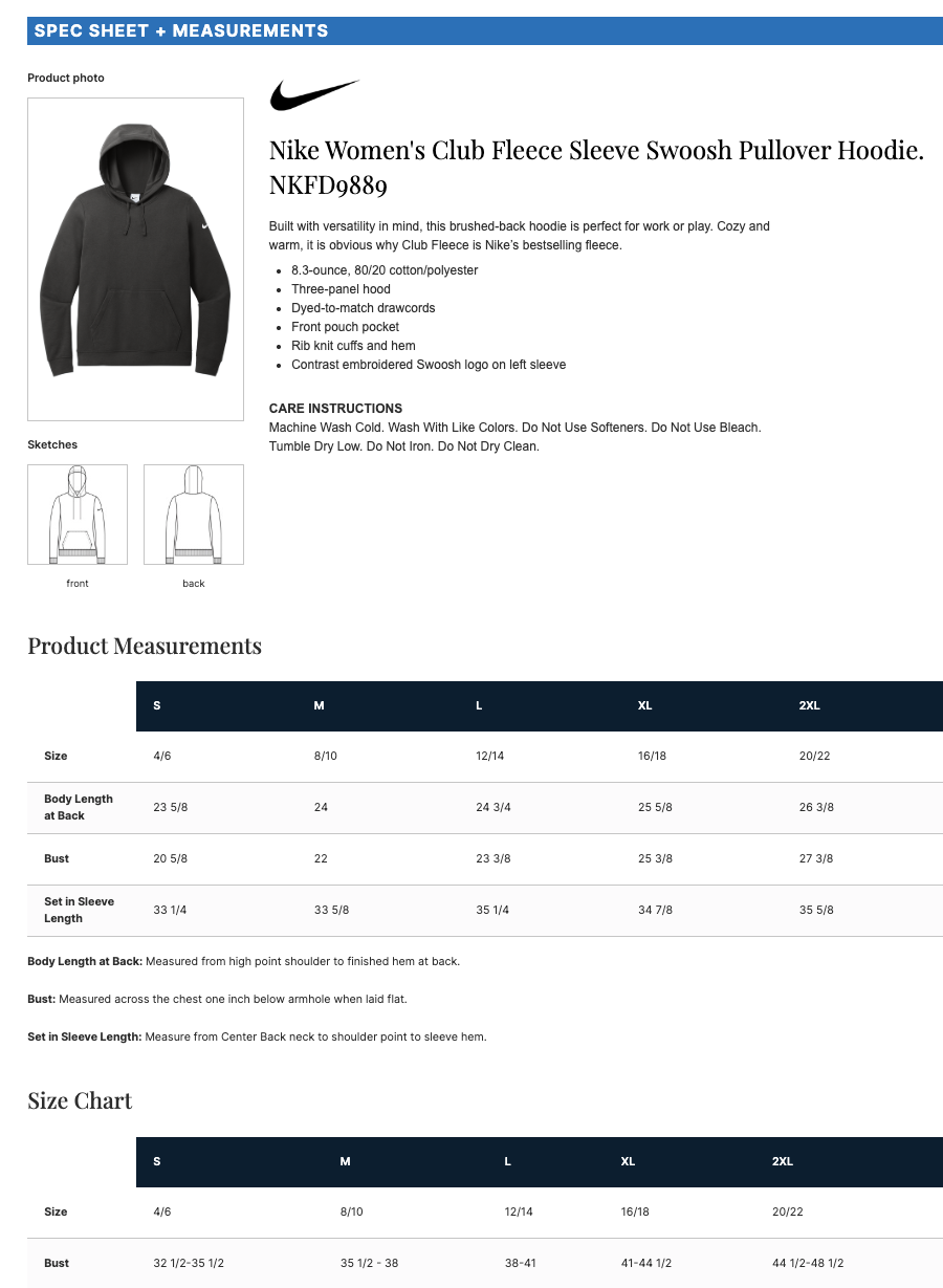 SLP Softball Nike Club Fleece Sleeve Swoosh Pullover Hoodie - ANTHRACITE
