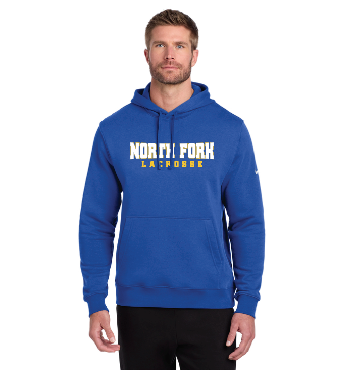 North Fork Lacrosse Nike Club Fleece Pullover Hoodie - ROYAL