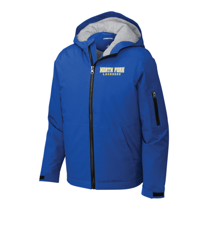 North Fork Lacrosse Sport-Tek® Waterproof Insulated Jacket - ROYAL